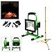 Produktbild Hengda® 30W Grün Warmweiß LED AKKU Strahler Fluter Campinglampe Nachtfischen nächtliche Notreparaturen bei KFZ Werkstatt Baustrahler Handlampen mit Stativ