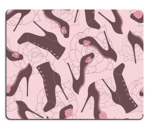 Liili alfombrilla de rat  n alfombrilla de rat  n de goma natural imagen ID  16332377  Retro Fashion seamless patr  n con las mujeres zapatos de drawwing mano dibujo ilustraci  n