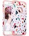 Produktbild ULAK iPhone 6s Plus Hülle (5,5 Zoll), iPhone 6 Plus Hülle Stoßfest Schutzhülle Slim Fit Hybrid Silikon Tasche für iPhone 6s Plus / 6 Plus 5,5 Zoll (Roségold Terrazzo)