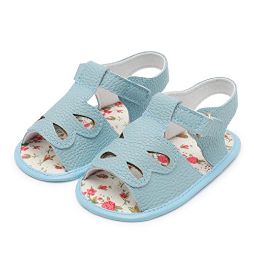 Preisvergleich Produktbild Babyschuhe Krippeschuhe Taufschuhe Sommerschuhe Kinderschuhe Baby Krippe Sandalen Schuhe Kleinkind Atmungsaktiv Turnschuhe Freizeitschuhe Kleinkind Sankidv Klettverschluss Strandschuhe (CN:13, Blau)