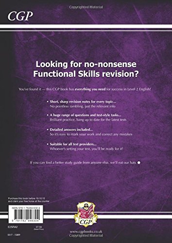 Livres Couvertures de Functional Skills English Level 2 - Study & Test Practice