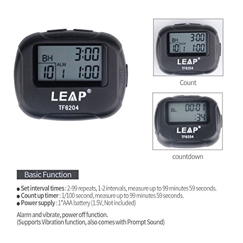 Ckeyin ®Elektronische Intervall Timer Fitness Timer Stopuhr for Sport Yoga - 8