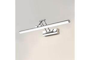 YHTlaeh LED Specchio Lampada 10W 720 Lumens per Bagno - Bianco Neutro 4000K IP44 Impermeabile No Flicker 230V (Cromo, 60cm)