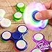 Produktbild LED Finger Spinner Fidget Hand Spinner Chrome Edition Hand Spiner Tri-Bar Kreisel Anti Stress (Weiss mit LED)