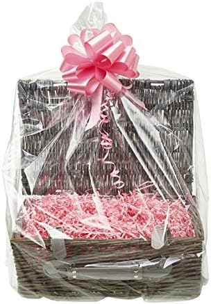 Small Willow Hamper in Grey, White or Brown - Traditional Storage Gift Basket Make Your Own Hamper Kit