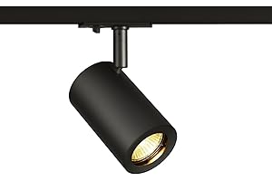 ‎SLV SLV ENOLA B TRACK | LED Schienen-Strahler, Dreh- und schwenkbarer 1-Phasen-Strahler, Deckenstrahler, Deckenleuchte, Schienensystem, Innenleuchte | GU10, inkl. 1P.-Adapter, Schwarz