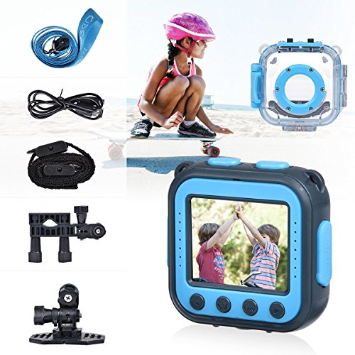 Kids-Camera-Underwater-Action-Camera-Waterproof-Digital-Camcorder-720P-Video-Camcorder-Recorder-with-177inch-LCD-Screen-Girls-Boys-Christmas-Birthday-Holiday-Gift-Toy-for-Sports-Swimming-Diving-Blue
