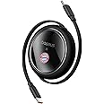 Baseus USB C Cable, 100W PD 5A QC 4.0 Mini Retractable Fast Charging Cable USB C to USB C Cable for iPhone 15 Samsung iPad, Easy to Store, Portable