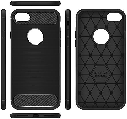 SHINEC Iphone7/7P Case Ultra Thin Type Case Lightest Weight Scratch Prevention Slip Prevention Shock Absorbing Case Silicone Phone Case Mounting Easy Case Perfect for IPHONE6/ 7/6P/7P (iphone 6/7 Plus, Black)
