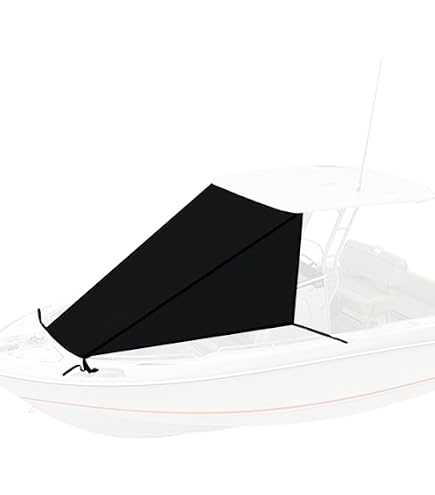 Bimini De Bateau 3 Arceaux – 183x140x137 Cm – Polyester 600D, Cadre Aluminium – Protection Soleil Et Pluie – Noir