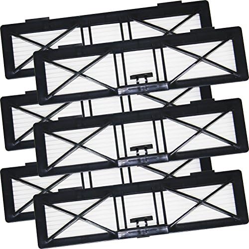 6 Piece XL Micro High Performance high Performance Hepa Filter for All Neato Botvac Types 70, 70E, 75, 75E, 85, 85E, BotVac Series, BotVac D Series BotVac Connected by SchwabMarken