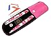 Tweezers Kit - 2 pieces professional eyebrow tweezers hair beauty stainless steel - Hand made - Tools slant & pointed - flat tip eyelash tweezers (Pink Floral Tweezers in Pink Case)