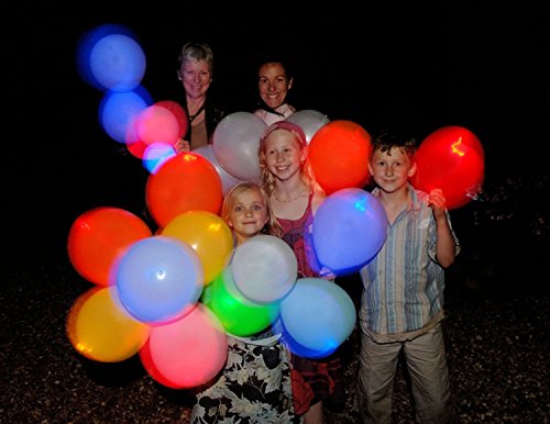Illooms 34158 – Ballons mit LED Licht Mix, 10er Pack, bunt - 7