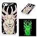 Produktbild Für iPhone 5 5S 5SE Silikon Hülle,iPhone 5 5S Case,iPhone 5SE SE Nacht Leuchtende Schutzhülle,Fanryn IMD Design Hirsch Drucken Muster Ultra Slim Durchsichtig Leuchtend Weich Flexible Tasche TPU Leuchtende Nacht Silikon Schutzhülle Handyhülle Bumper Stoßdämpfend Schutz Handy Hülle Handytasche HandyHülle Etui Schale Case Cover Tasche Pour iPhone 5 5S 5G / iPhone SE [Hirsch]