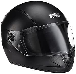 Black With Black Strip Full Face Helmet 