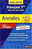 Image de Français 1e STG, STI, STL, ST2S : Sujets corrigés
