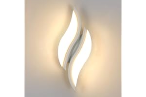 Lumiup LED Wall Sconce, Modern LED Wall Light Fixture 3000K Warm White Wall Light Indoor, Acrylic Wall Sconce Lighting for Hallway, Bedroom, Living Room, Stairs, Bathroom