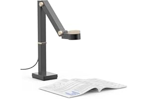 CZUR Fancy Pro 8MP Caméra de Document & Visualiseur USB, Caméra PC & 4K Webcam, Capture Document pour Format A3, Lumières LED, Plier, Microphones, Compatible avec Windows/macOS