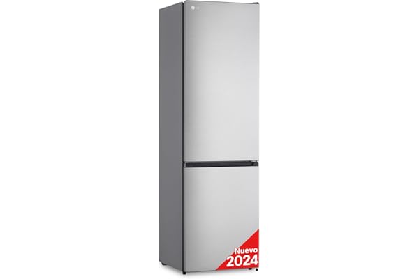 LG GBM22HSADH - Frigorífico Combi, 2m, Clasificación D, capacidad de 358l, inox antihuellas, serie 200