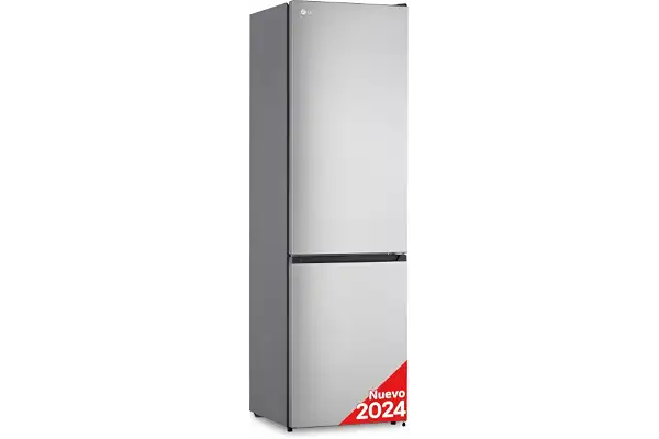 LG GBM22HSADH - Frigorífico Combi, 2m, Clasificación D, capacidad de 358l, inox antihuellas, serie 200