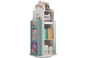 YHRJ Librerie per Bambini songmics Libreria Semplice, Scaffale per Bambini del Fumetto Domestico, Scaffale per Giocattoli per Asilo Nido, Cremagliera Rotante per casetta