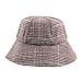 Produktbild Dasongff Unisex Vintage Fisherman Sunshade Hat Twill Plaid Cotton Cap Strand Sonnenhuete Mode Beret Outdoor Mütze Kappe Hüte (Weinrot)