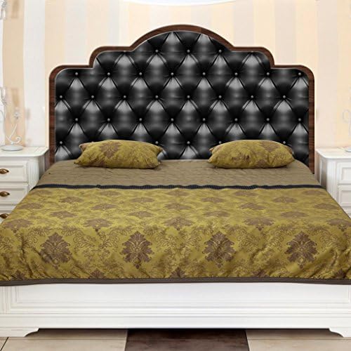LNPP 3D DIY Wall Sticker for Bedroom Imitation Bed Headboard Wall Decor(Black) , small double bed full size76*137