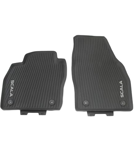 Tappetino Auto In Velluto Per Skoda Scala (2019+) – Guida, Su Misura, Rinforzato Ai Pedali, Antiscivolo, Grammatura 2100 G/m², Colore Nero