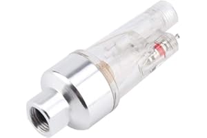 MAGT Filtro Aria Raccordi per Vernice, 5 Micron Filtrante 65 x 23 x 23 mm in Metallo per L'umidità Raccordo 1/8 "
