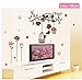 Produktbild Autocollant Mural Fleurs Vigne Oiseaux Cage S Tv Fond Décorations Pour Chambre 7102. Bricolage Home Stickers Amovible Mural Art Print Posters 3.5