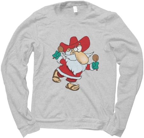 Santa Mexican Mexico Christmas Grey Jumper (Small)