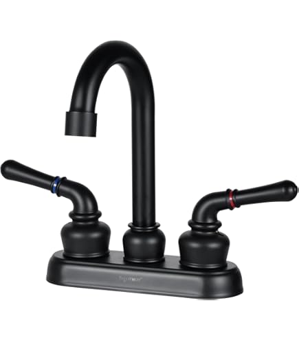 Laguna Brass Wohnmobil-Dusch-Umsteller Mit Zwei Griffen (10,2 Cm Einbau) – Inkl. Handbrause-Set, Chrom, Für RV & Wohnwagen