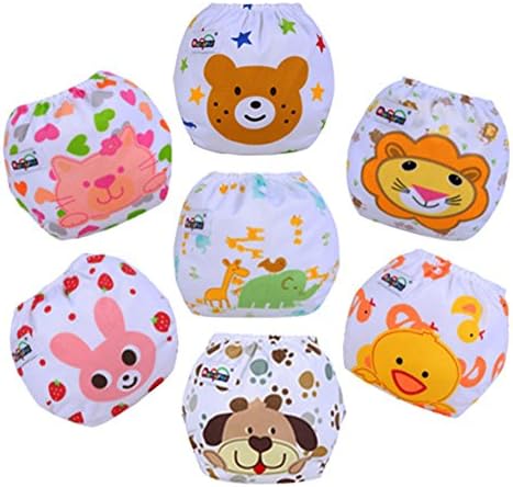 Ledyoung Baby Potty Training Reusable Baby Toddler Cute Pants, Adjustable Size, pack of 7