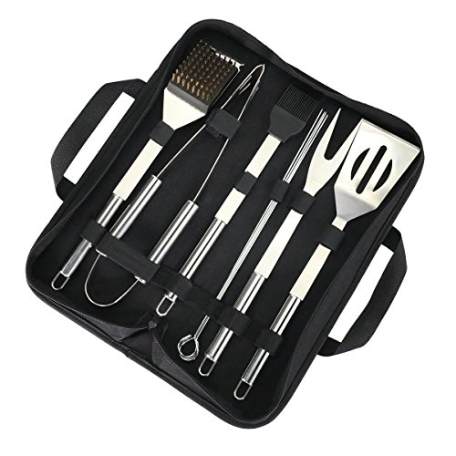 TENO Utensilios para Barbacoa, Teeno Juego de barbacoas Accesorios de Acero Inoxidable Utensilios de Barbacoa al Aire Libre a la Parrilla