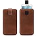 Produktbild ROYALZ Ledertasche für Asus Zenfone 3 Hülle Leder (auch geeignet für Zenfone 3 Deluxe, Laser und Max) Case Schutz Tasche Handyhülle Lederhülle Schutzhülle Vintage-Leder Cognac Braun