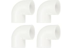 QUARKZMAN 20 mm 4 stycken PVC 90 graders vinkel rörkoppling, reducerande koppling rörförskruvning rörkoppling adapter för trädgård bondgård bevattning vattenrör beslag