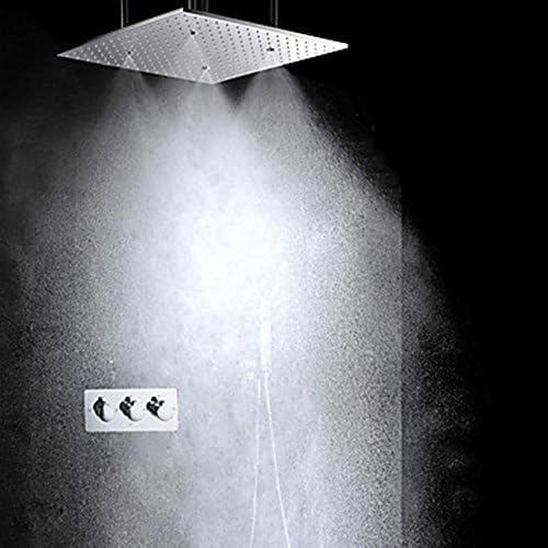 Atomizing Bathroom Shower Faucet Set / 20 Inch Rain Shower Head / Hot And Cold Mixer Valve With Easy-Installation Embedded Box