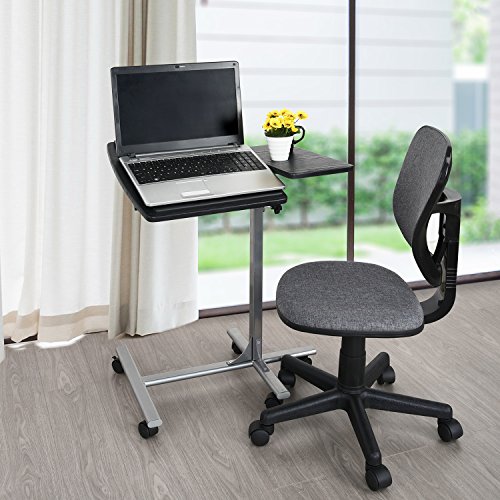Einstellbare Laptop Schreibtisch Sofa Nachttisch Coavas 5 Verstellbare Höhe Starke Laptop Schreibtischständer Notebook Computer Tisch mit Rädern (schwarz) - 5