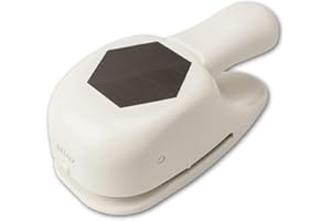 ARTOZ Perforatrice hexagonale 5 cm (figure géométrique) – Perforatrice à papier perforatrice à motifs pour travaux manuels, étiquettes, décorations de table, convient jusqu'à 220 g/m²