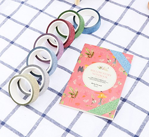 ilauke 10x Dekorative Regenbogen Klebeband Papier Washi Dekoband Masking Maskierung DIY Tape Sticky Kleber Scrapbooking - 4