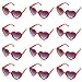 Produktbild OAONNEA 12 stück Neon Farben Party Sonnenbrillen Set für Kinder Erwachsene Partybrille Herzform Party Favors und Festival (12rot)