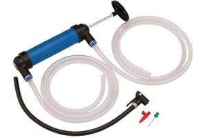 Draper Pompe de transfert d'air et de fluide double usage | Pompe manuelle de transfert de carburant | Seringue de pompe d'extraction d'huile | 01082, bleu