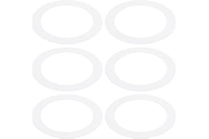 PATIKIL Goof Rings Inner Diameter 3.58", Outer Diameter 4.92", 6 Pcs Metal Goof Rings Cover Recessed Light Trim for Ceiling Wall Fixtures Can Lighting Down Light LED, Matte Finish White