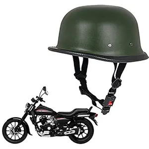 BENJOY German Style Motorbike Helmet for Hero HF (Matty Green RE)