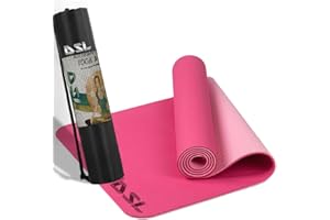 DSL DAILY SUPPLY LTD. DSL Premium TPE Pilates Yoga Mat - 183x61x0.6cm - Eco Friendly Non-Slip Thick Gym Exercise Mat for Home - Women & Men