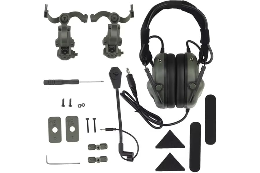 TS TAC-SKY Fifth Generation Pickup Noise Canceling Headset Electronic Pickup Protection Shooting Hunting Tactical Headset Foldable(HD-19-OD)