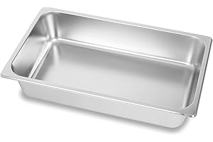 vertes Contenitore Gastronorm GN 1/1 Acciaio Inossidabile (Profondità 100mm, Igienico, Resistente ai graffi, Resistente alle temperature da -40° a +300°C, per Bain Marie e uso Multiuso in Gastronomia)