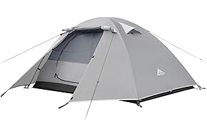 Forceatt Tenda Campeggio 2-4 Persone, Impermeabile Antivento Tenda a Due Porte, Ultra-Leggero Facile da Installare Tende da Campeggio, per Campeggio, Spiaggia, Arrampicata, Escursionismo