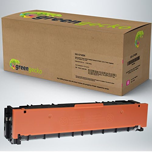 XXL Toner replaces HP CF403X / 201X | for HP Color LaserJet Pro M252, M274, MFP M277 | Magenta - green gecko