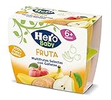 100% fruta y galleta Hero Baby Todofruta Multifrutas Galletas, Tarrina de Plástico - Paquete de 4 x 100 gr - Total: 400 gr - , Pack de 6